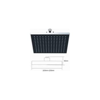 POMME DE DOUCHE DE PLAFOND CARRE NOIR BELLA