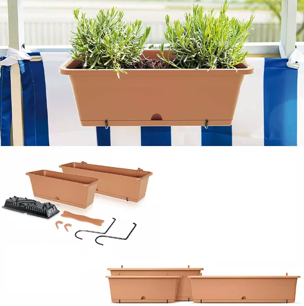 BALCONIERE CAMELIA TERRACOTTA 500MM AVEC ACCESSOIRES