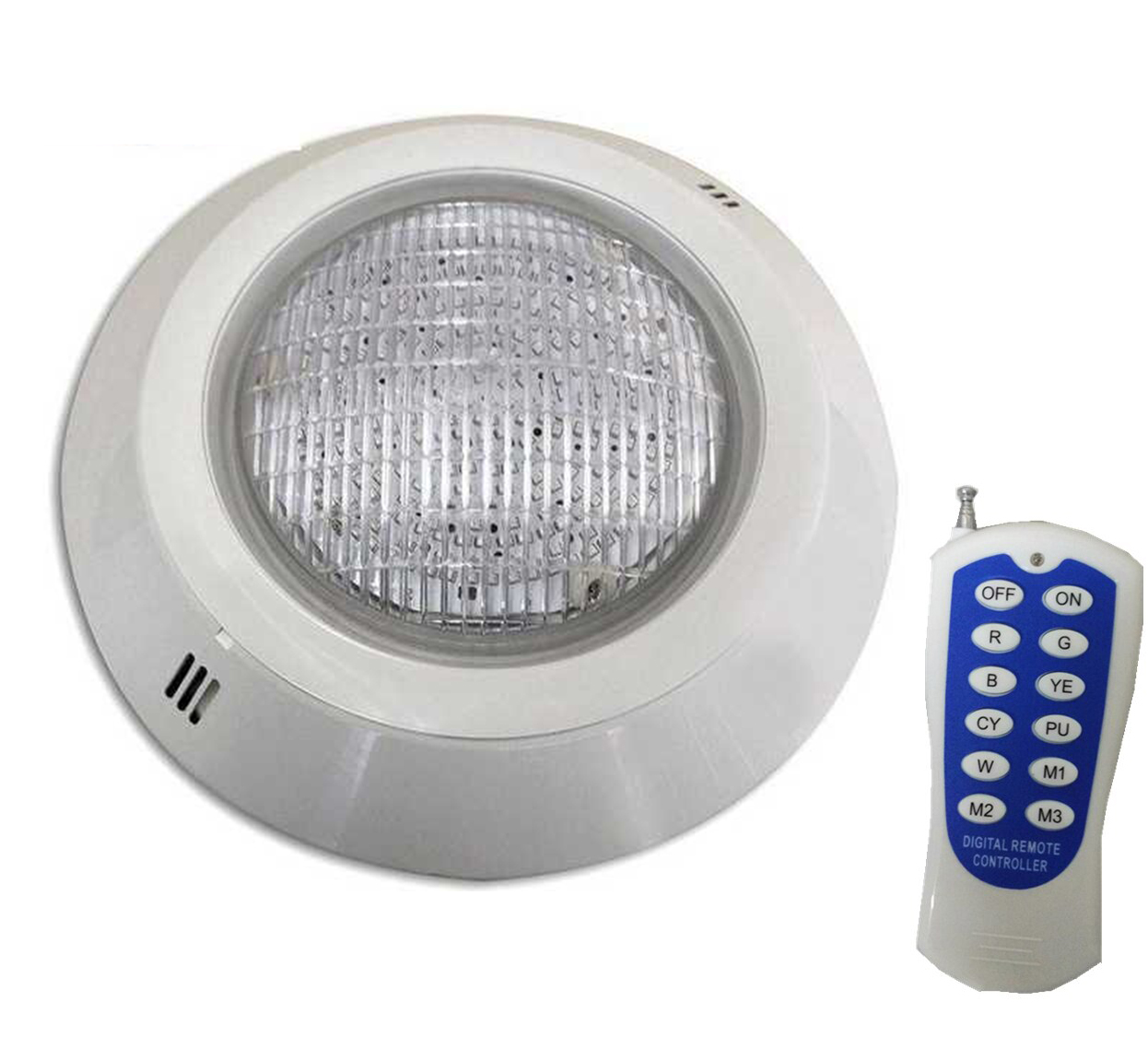 PROJECTEUR DE PISCINE  ENCASTRE LED RGB + TELECOMMANDE 24W-12V