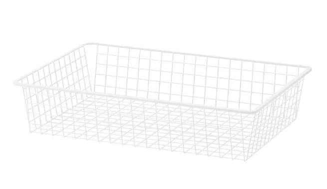 PANIER EN FIL METALIQUE DRESSING 555X410X85 BLANC