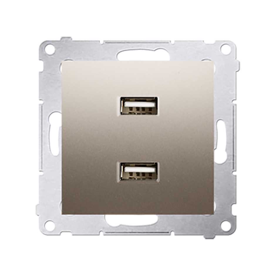 Double chargeur USB 2,1 A 5V DC 230 V Cava Simon 54