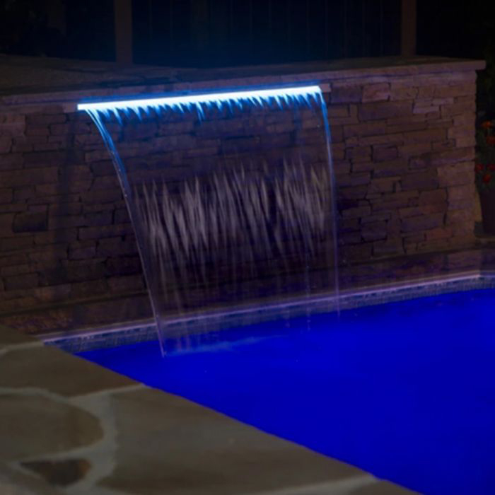 FONTAINE CASCADE LED ENCASTRABLE AVEC TELECOMMANDE 90 CM