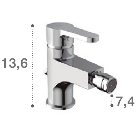 Mitigeur Bidet Arola avec vidage