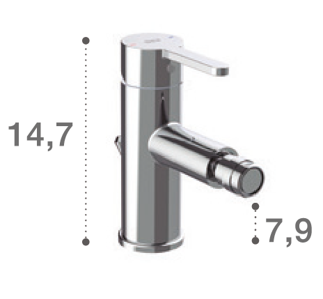 MITIGEUR BIDET SAONA SANS VIDAGE