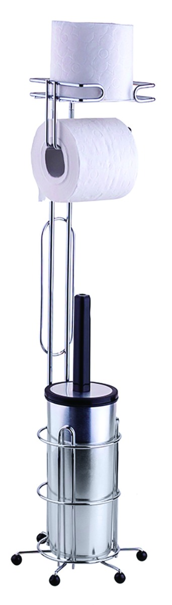 ENSEMBLE SUPPORT BROSSE + PORTE PAPIER WC