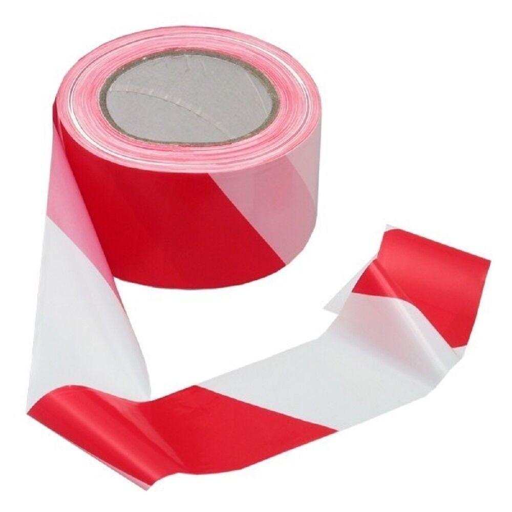 RUBAN DE SIGNALISATION ROUGE-BLANC 50MM - 100M- CODE- 4003318339196