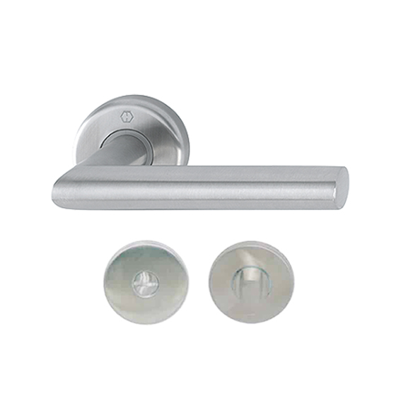 PAIRE DE BEQUILLE ROSACE CYLINDRE NICKLE RM501-CDN
