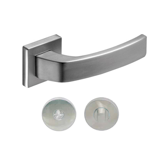 PAIRE DE BEQUILLE ROSACE CYLINDRE NICKLE RM605-CDN