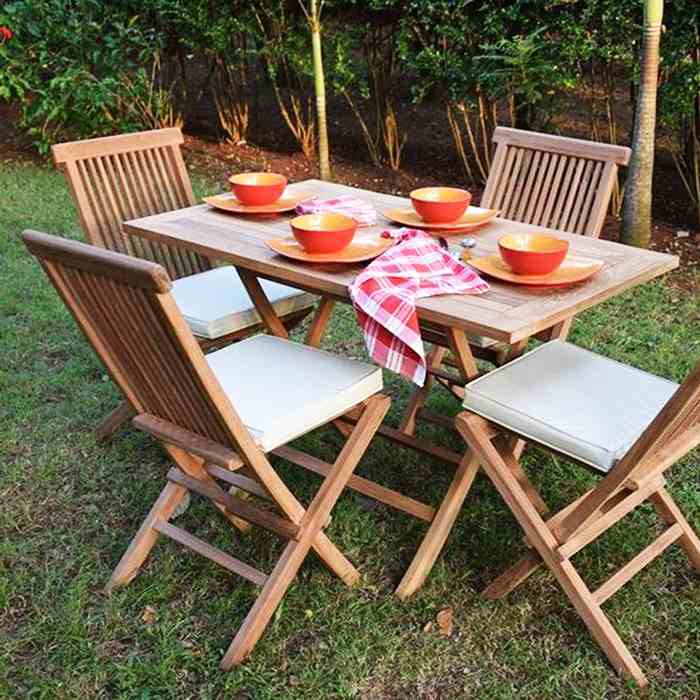 TABLE PLIANTE RECTANGULAIRE EN TECK