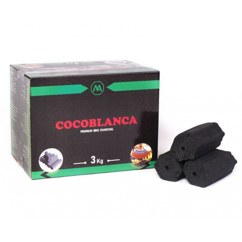 CHARBONS NATURELS POUR BARBECUE A BASE DE NOIX DE COCO 3KG
