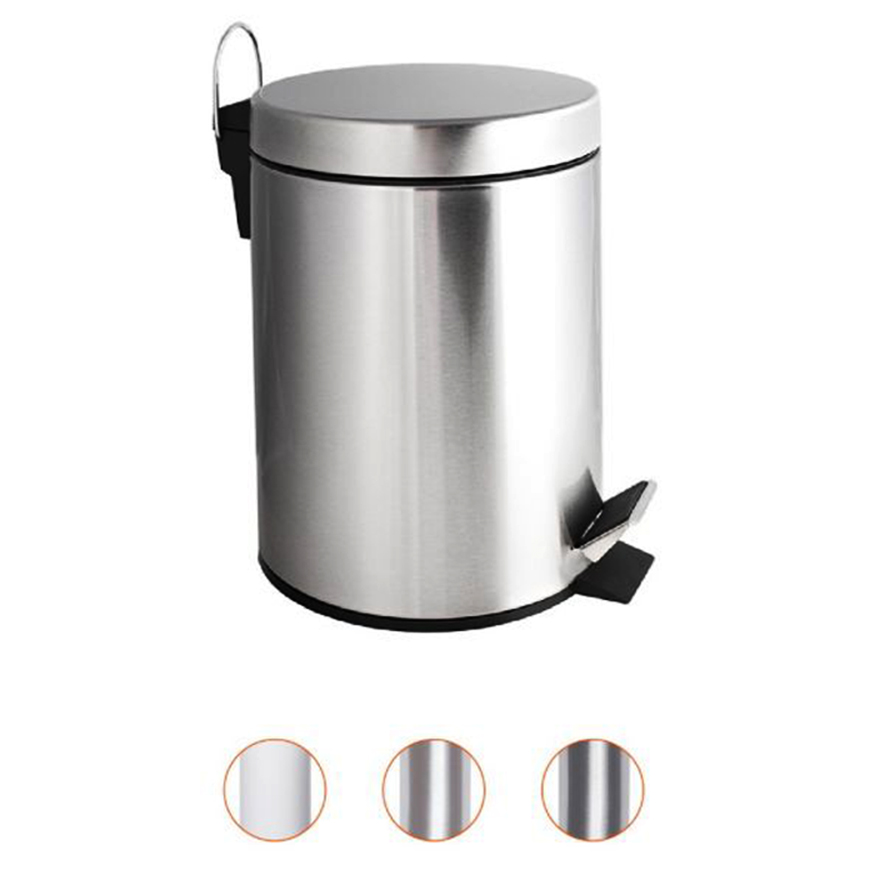 Poubelle à Pédale KickMaxx Taille XL 36 L Argenté 0850-469 Hailo