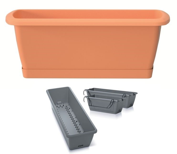 BALCONIERE AVEC SUPPORT RESPANA EASY TERRACOTTA 400MM ISE400SW-R624