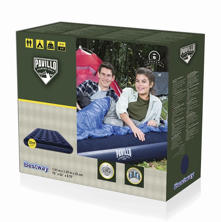 MATELAS QUEEN GONFLABLE FLOQUE PAVILLO