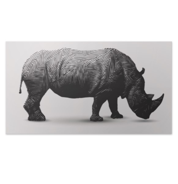POSTER ART RHINOCEROS