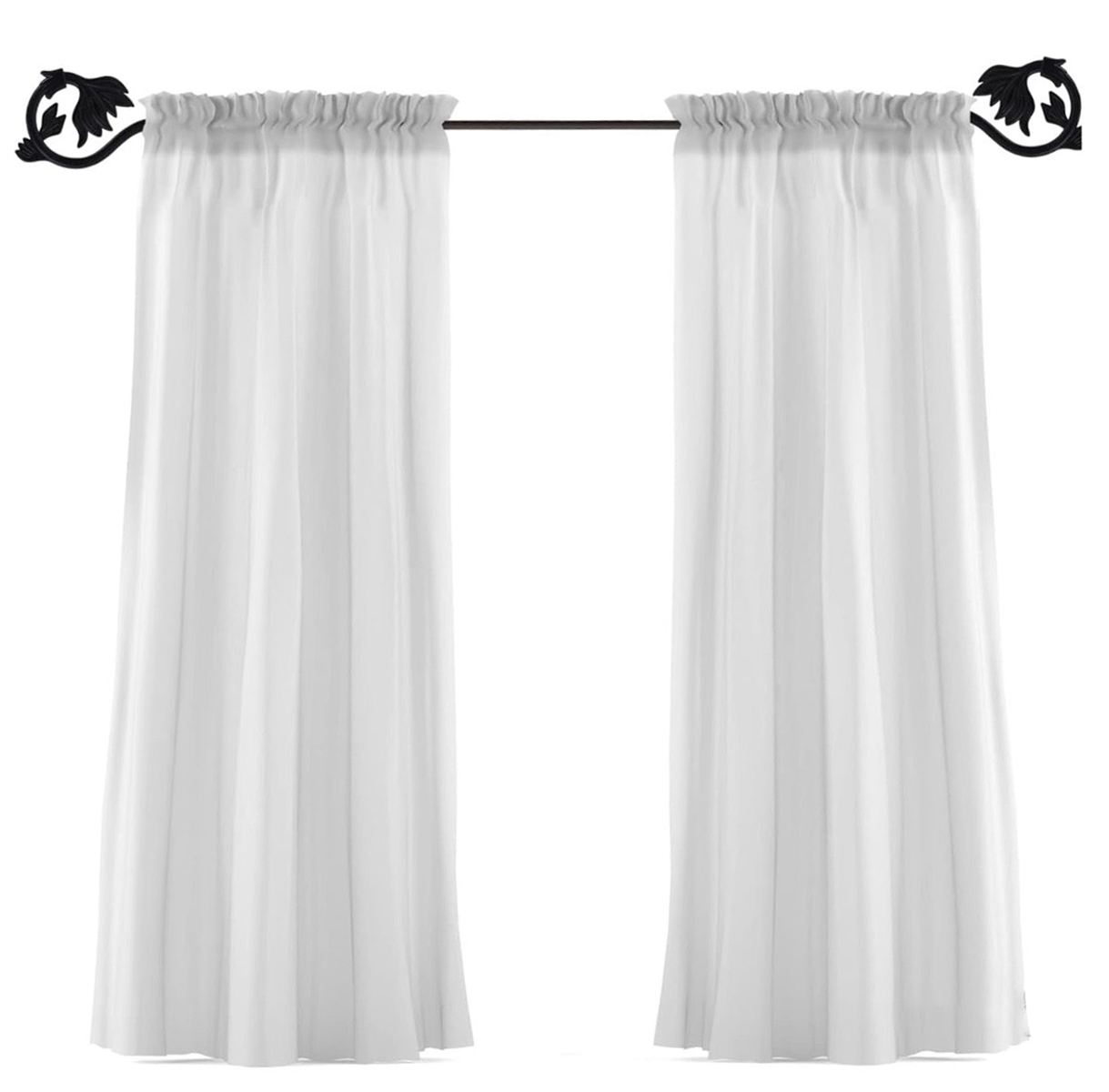 TRINGLE A RIDEAU EXTENSIBLE 120-210 CM NOIRE R