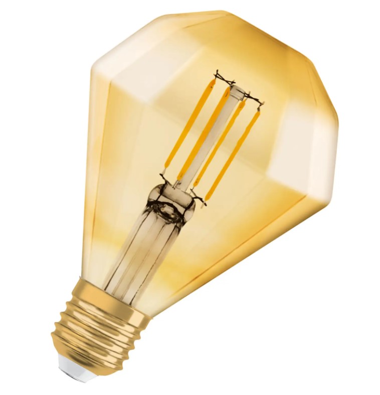 AMP LED VINT DIAMOND E27 6W GLD