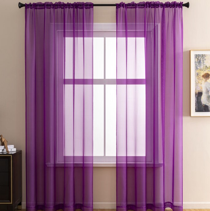 VOILE BASIC MAUVE 140 x 265CM (1 PIECE)