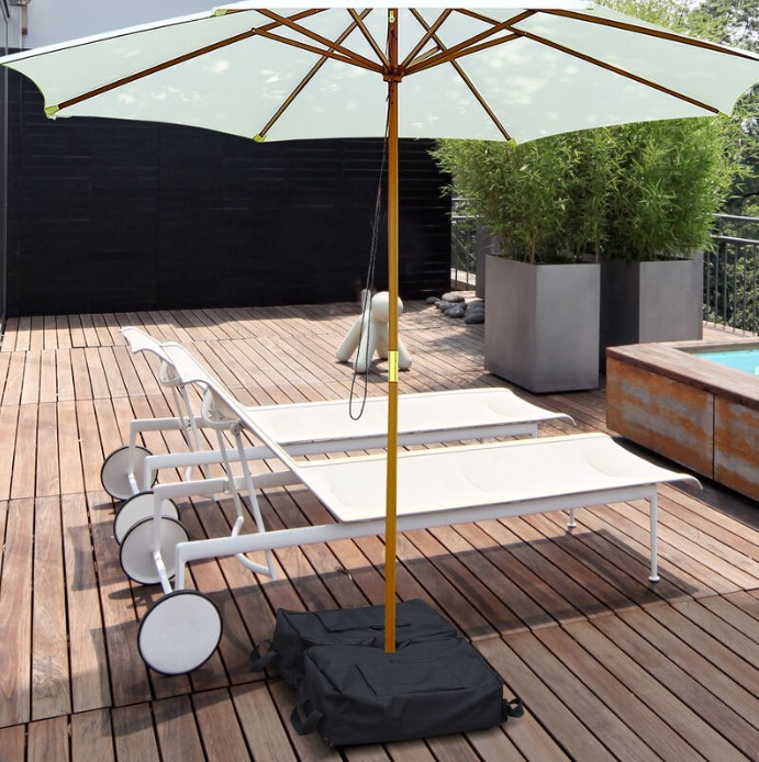 LOT 2 SACS DE POID A REMPLIR POUR PARASOL 45X45X18 CM