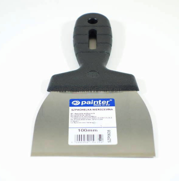 COUTEAU DE PEINTRE MANCHE POLYPROP LAME EN ACIER DIM 100MM PAINTER REF SZP0635