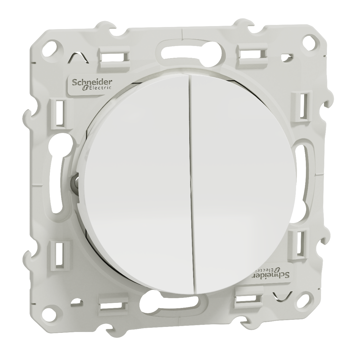 INTERRUPTEUR DOUBLE VA & VIENT 10A. ODACE BLANC
