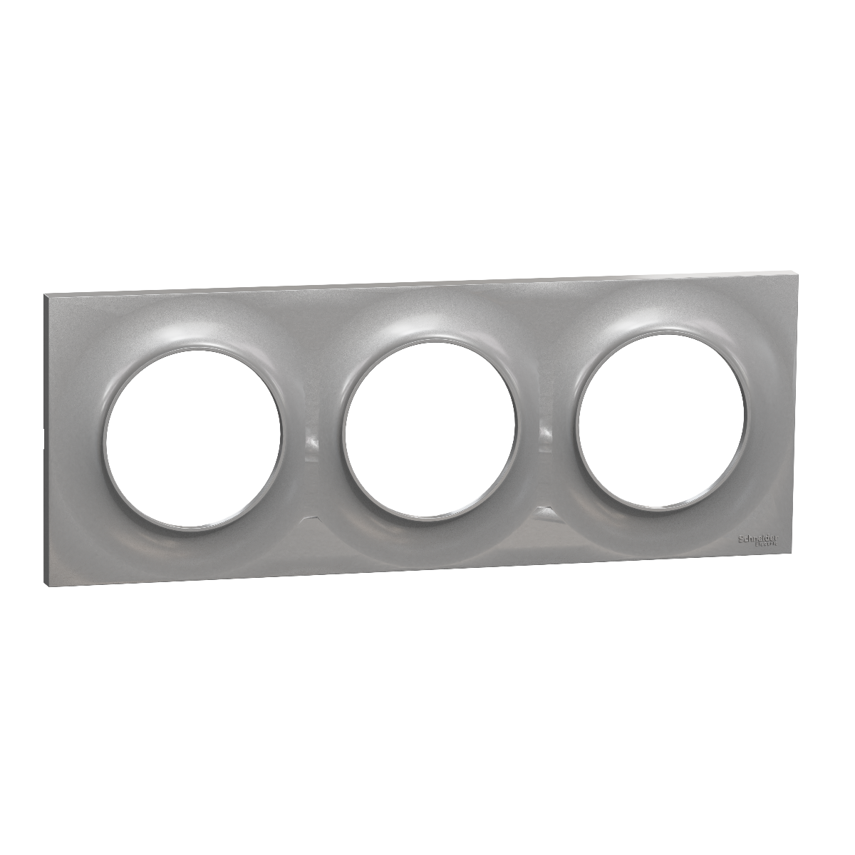 PLAQUE ODACE STYL GRIS ALUMINIUM 3 POSTES