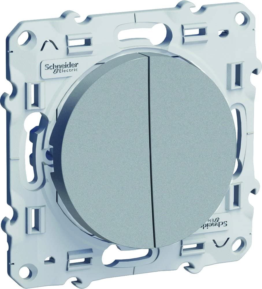 INTERRUPTEUR DOUBLE ALLUMAGE 10A. ODACE GRIS
