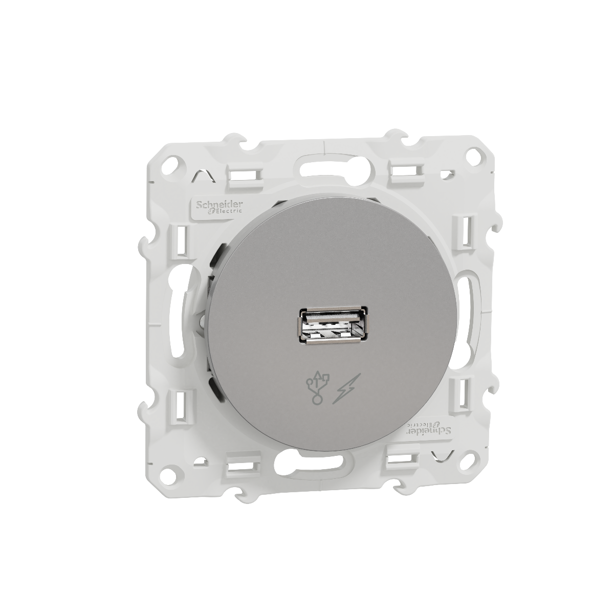 PRISE ALIMENTATION CHARGEURS USB - SORTIE 5V. 1A. ODACE GRIS