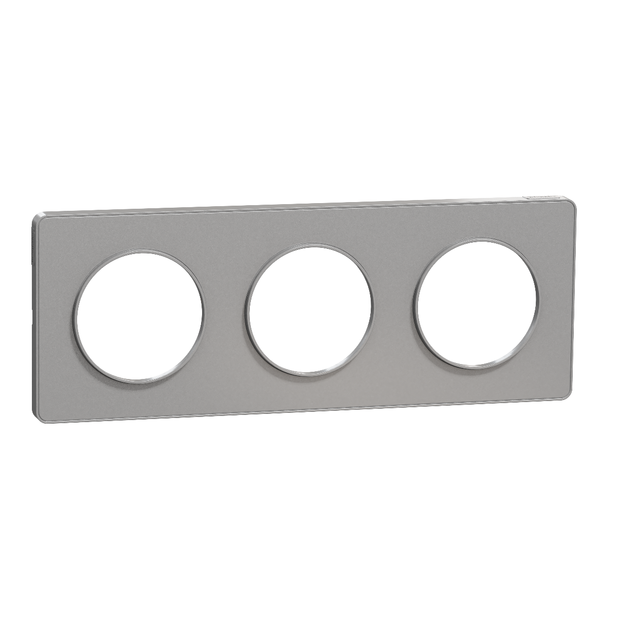 PLAQUE ODACE TOUCH GRIS ALUMINIUM 3 POSTES