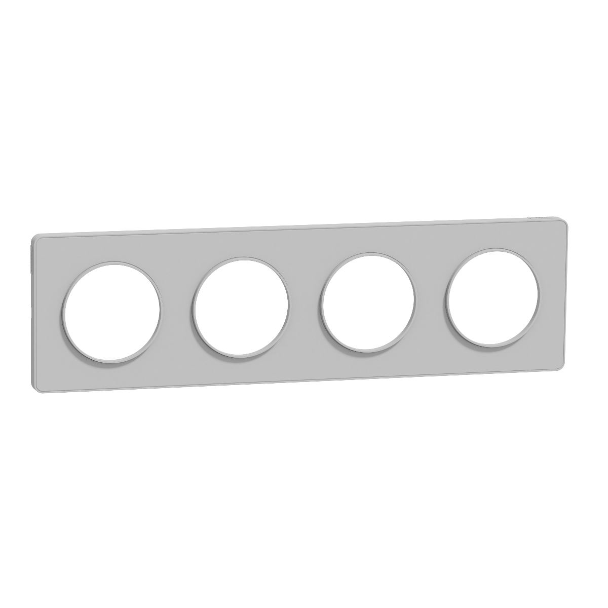 PLAQUE ODACE TOUCH GRIS ALUMINIUM 4 POSTES