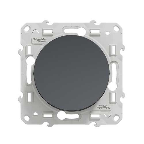 BOUTON POUSSOIR 10A. ODACE NOIR ANTHRACITE