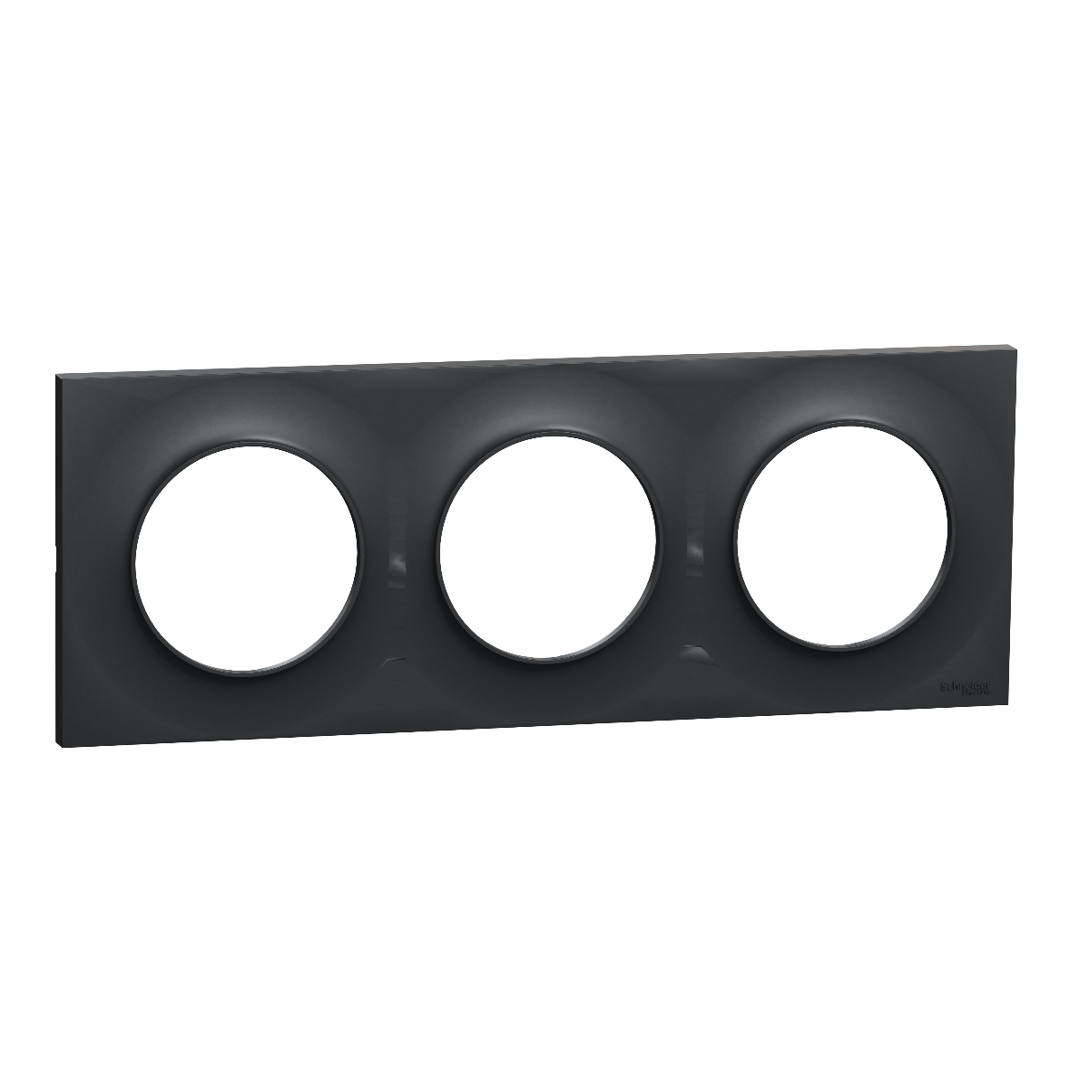 PLAQUE ODACE STYL NOIR ANTHRACITE 3 POSTES