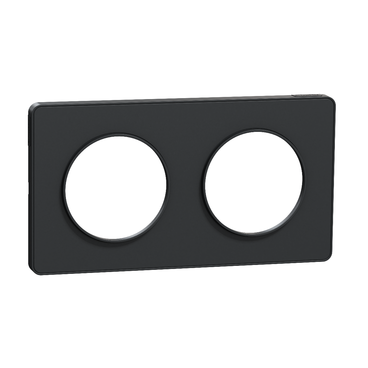PLAQUE ODACE TOUCH 2 POSTES FINITION ANTHRACITE