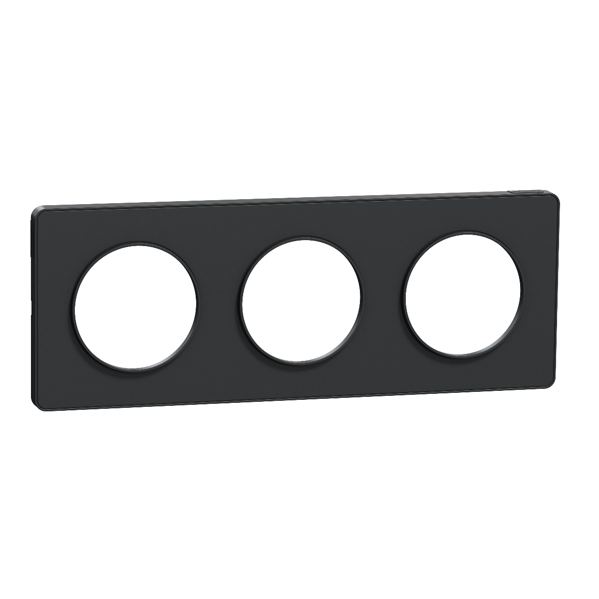 PLAQUE ODACE TOUCH 3 POSTES FINITION ANTHRACITE