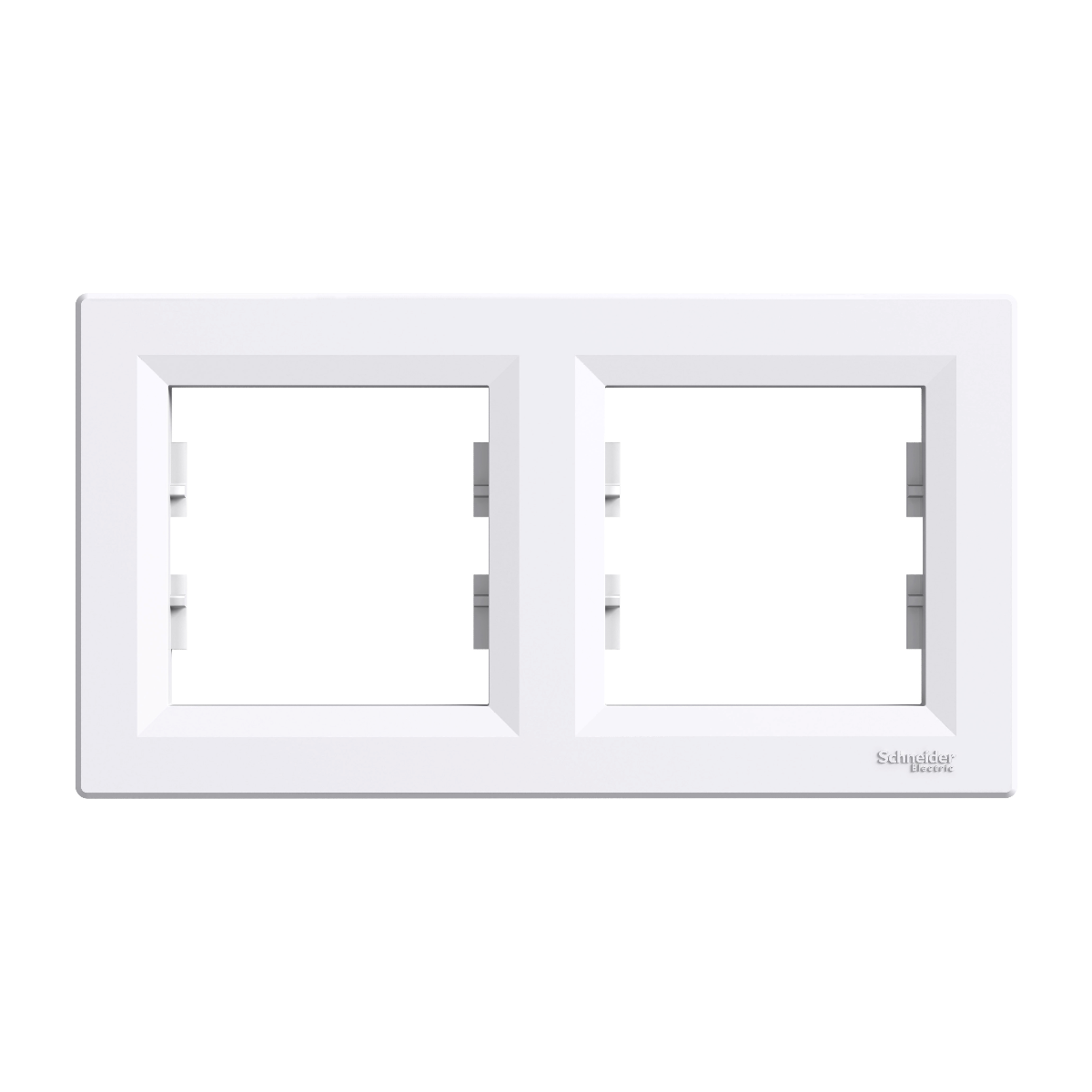 PLAQUE 2 POSTES HORIZONTALE. ASFORA BLANC