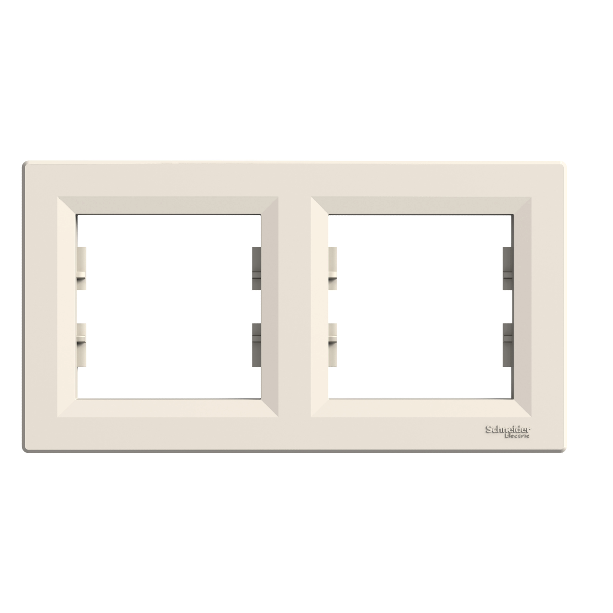 PLAQUE 2 POSTES HORIZONTALE. ASFORA CREME