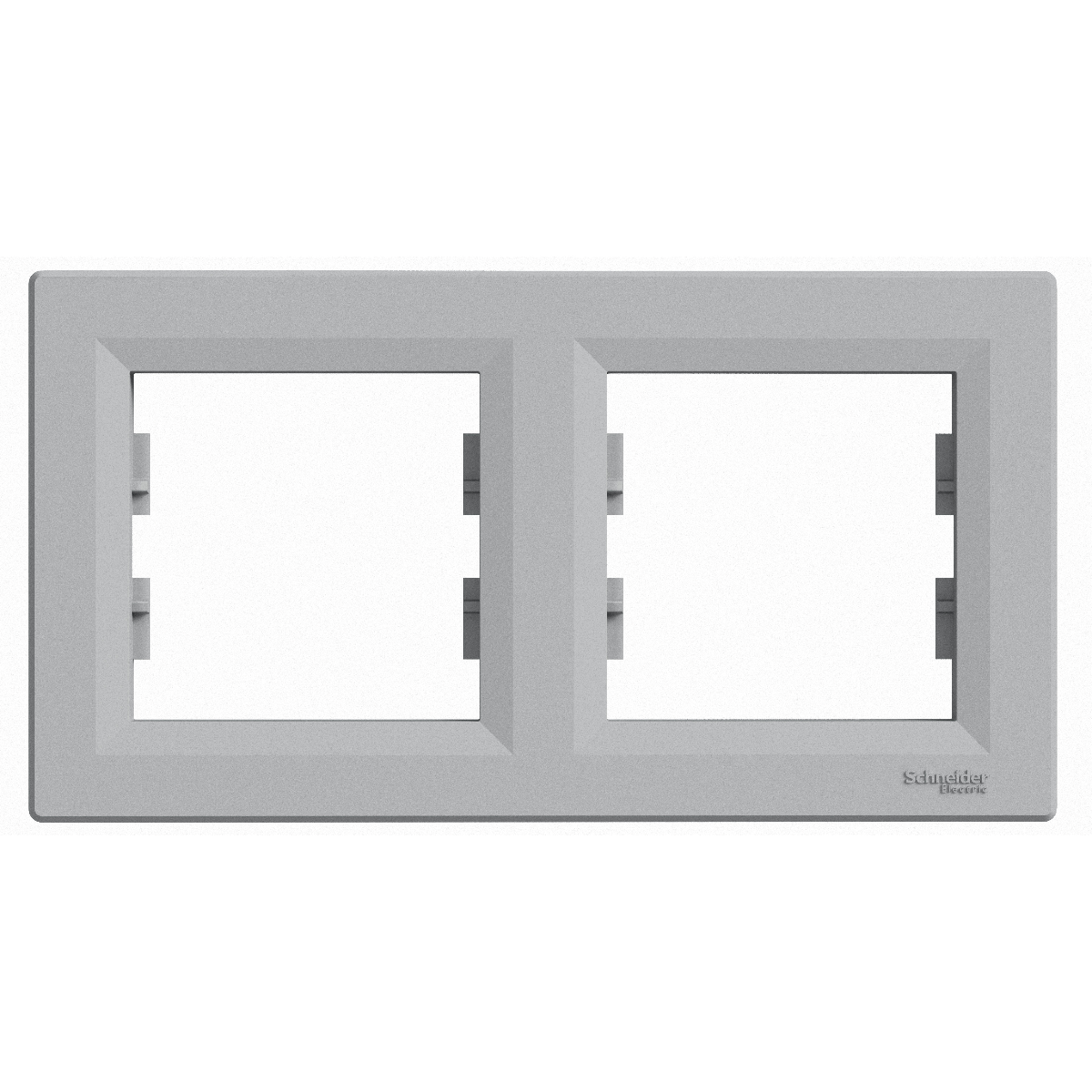 PLAQUE 2 POSTES HORIZONTAL. ASFORA ACIER