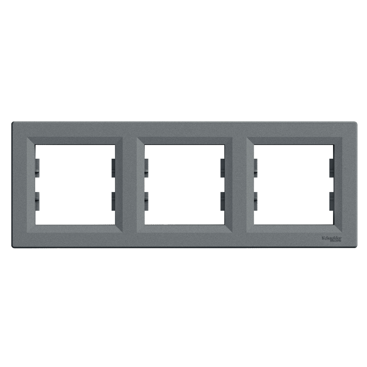 PLAQUE 3 POSTES HORIZONTAL. ASFORA ACIER