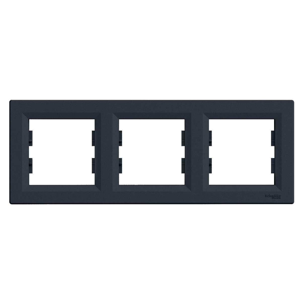 PLAQUE 3 POSTES HORIZONTAL. ASFORA ANTHRACITE