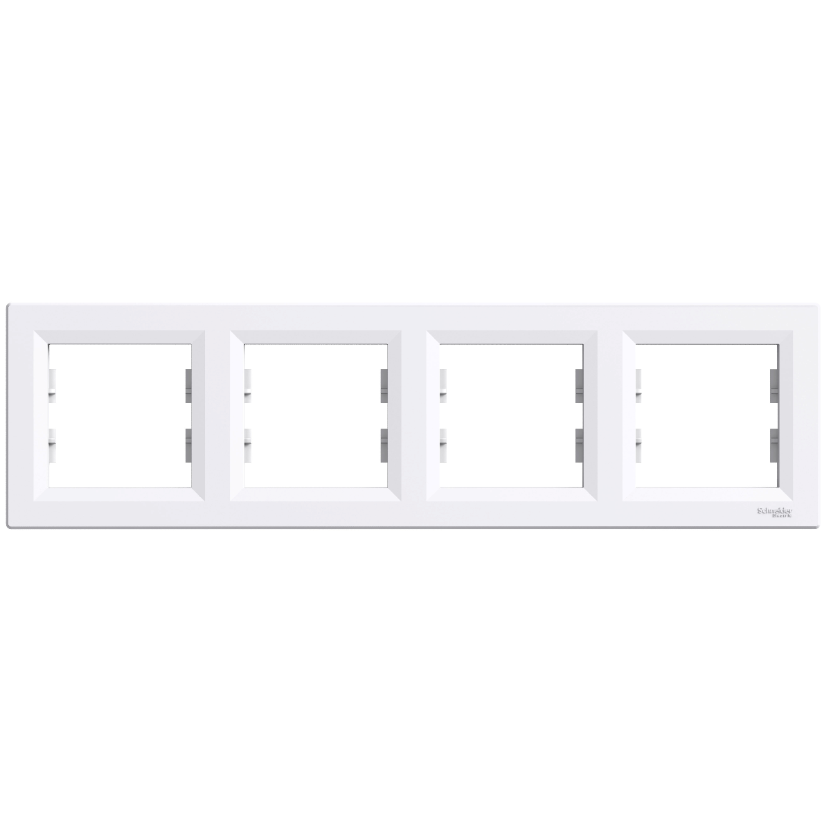 PLAQUE 4 POSTES HORIZONTAL. ASFORA BLANC