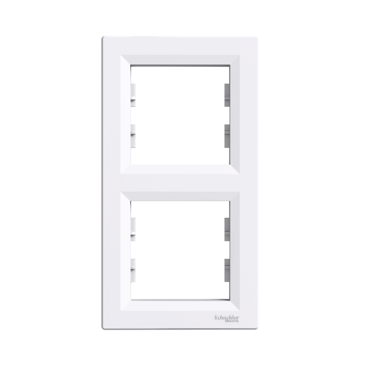 PLAQUE 2 POSTES VERTICAL. ASFORA BLANC