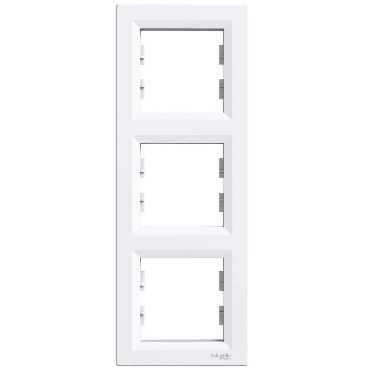 PLAQUE 3 POSTES VERTICAL. ASFORA BLANC
