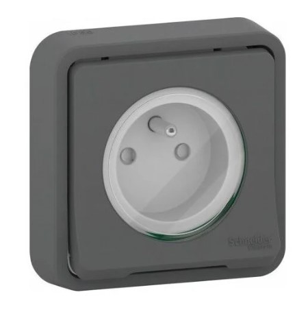 PRISE DE COURANT 2P+T MUREVA STYL GRIS ANTHRACITE ENCASTR