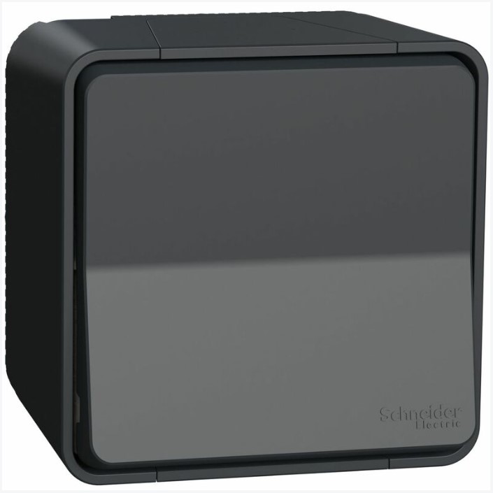 BOUTON POUSSOIR MUREVA STYL GRIS ANTHRACITE SAILLIE IP55 IK08