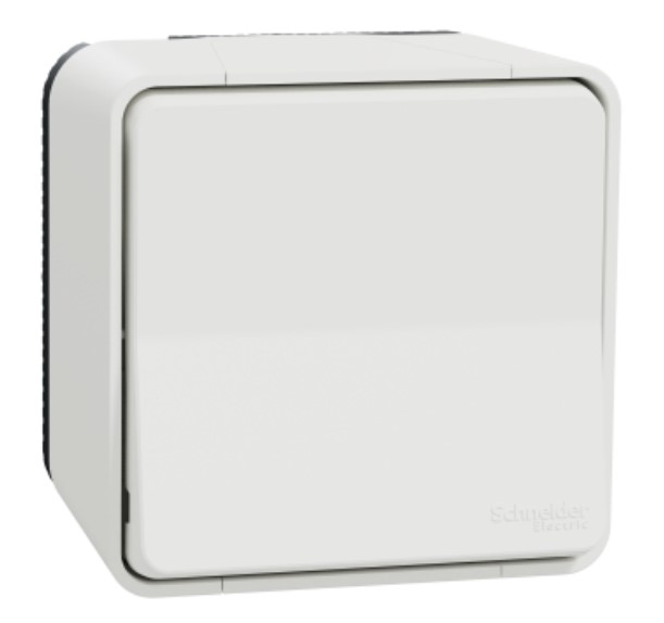 BOUTON POUSSOIR LUMINEUX MUREVA STYL BLANC SAILLIE IP55 IK08