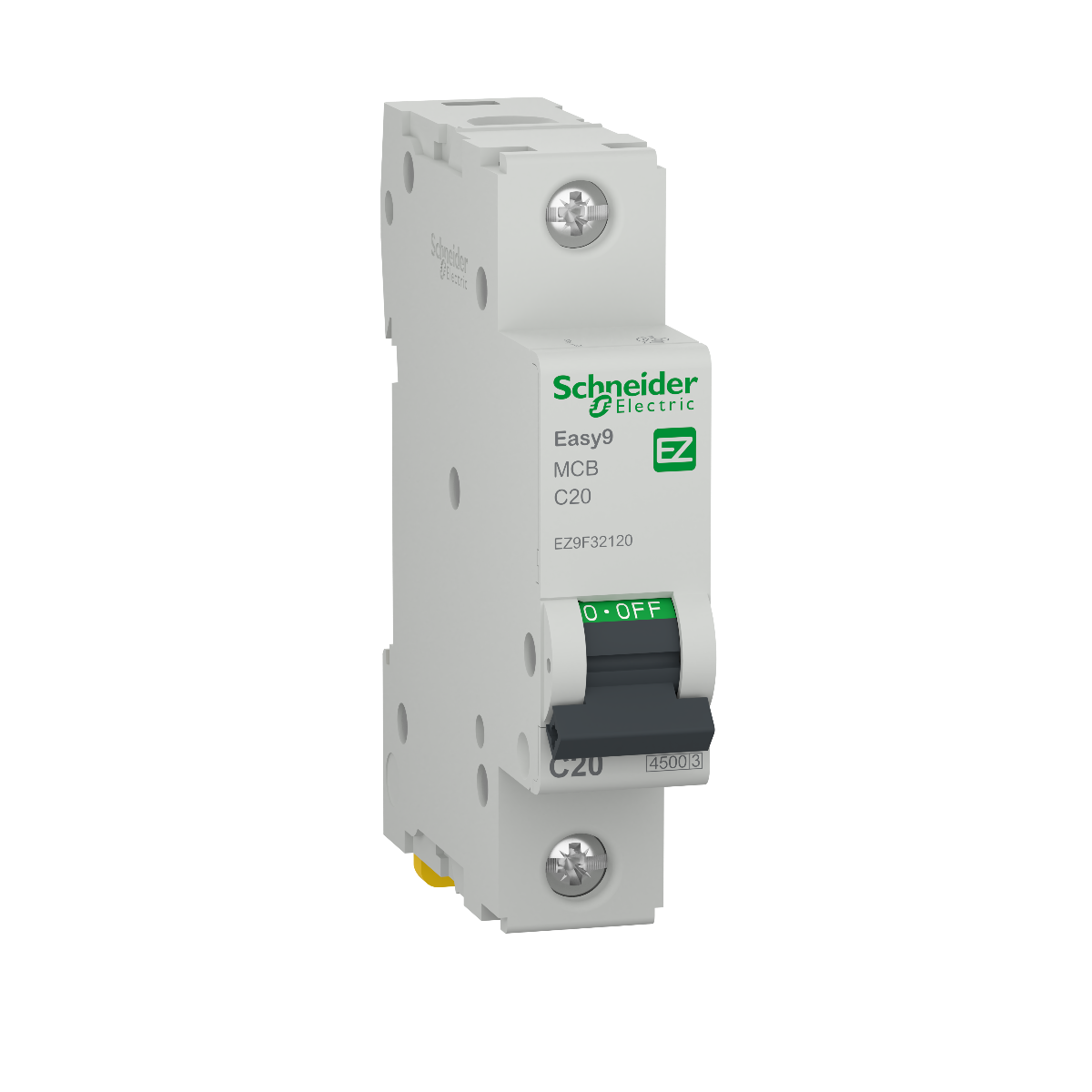 DISJONCTEUR MODULAIRE EASY9 1P. 20A COURBE C 4500A
