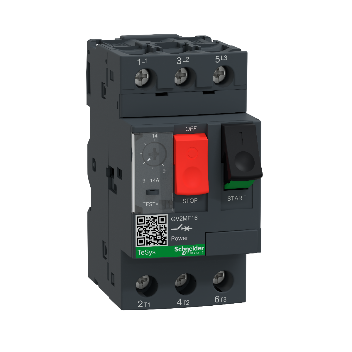 DISJONCTEUR MOTEUR TESYS GV2ME 9-14A 3P3D AVEC DECLANCHEUR