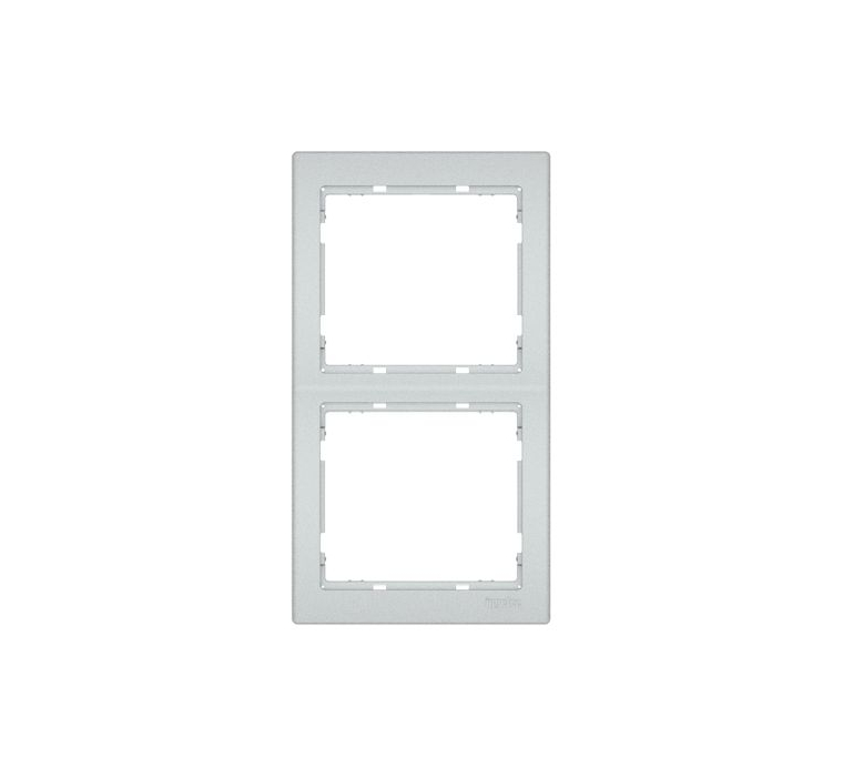 PLAQUE DOUBLE VERTICALE GRIS ARGENT JADE
