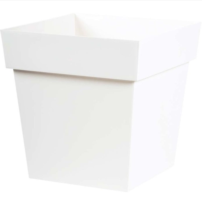 POT DE JARDIN VICTORIA H:290MM BLANC MAT