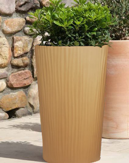 POT DE JARDIN RIO H:420MM  BEIGE MAT