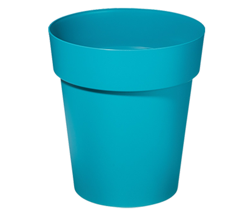 POT DE JARDIN ECLIPSE H:320MM BLEU  MAT